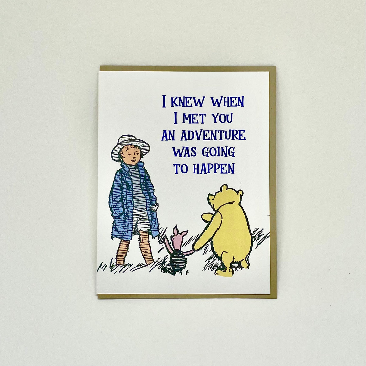 I knew When I met You - Pooh Card