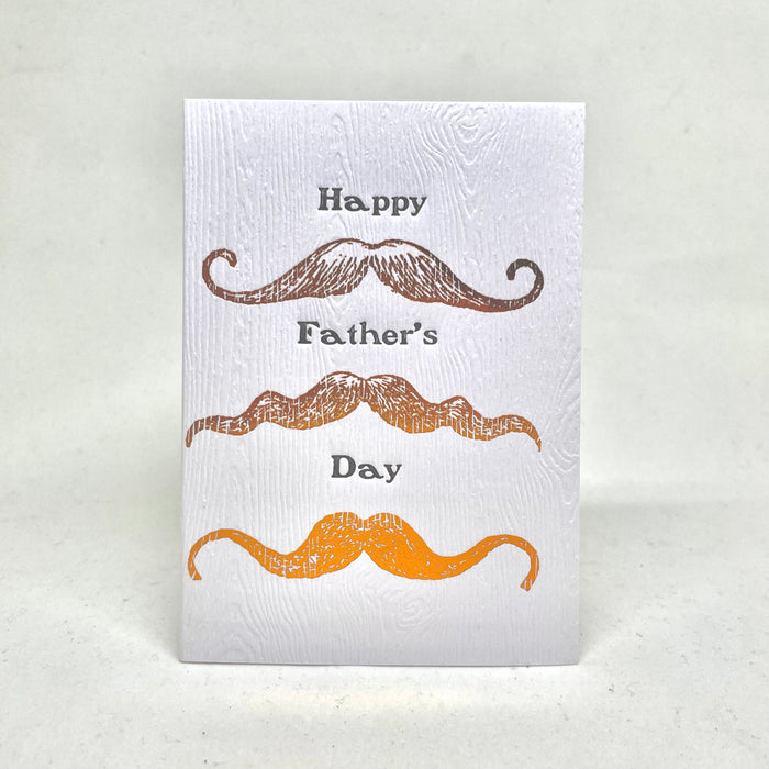 Happy Father's Day Mustache - Foil Stamped