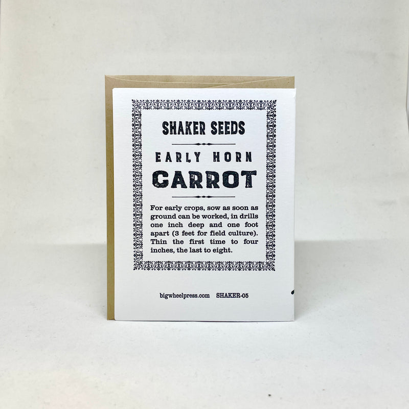 Early Horn Carrot - Shaker Seeds