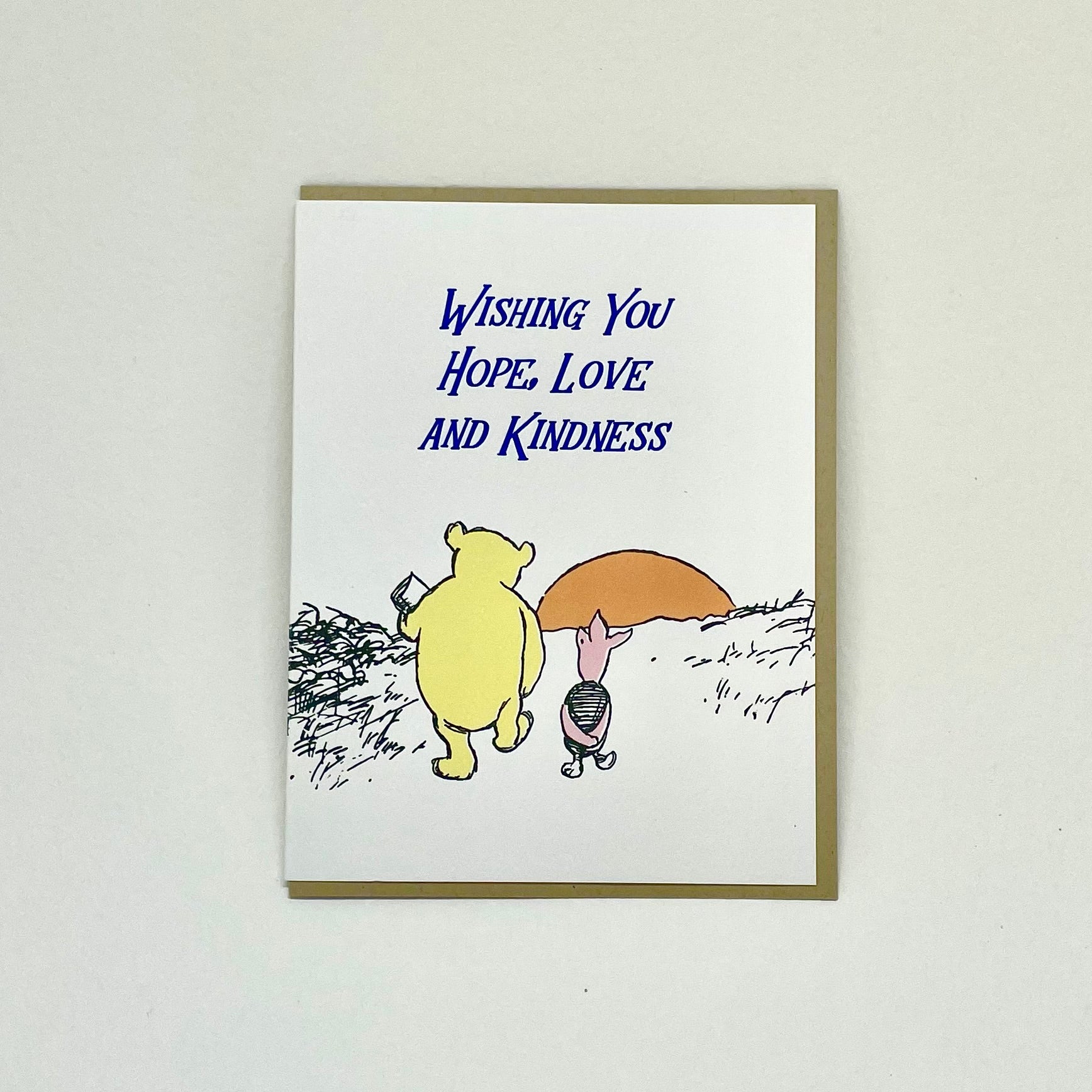 Wishing you Hope, Love, and Kindness - Pooh Card – Big Wheel Press