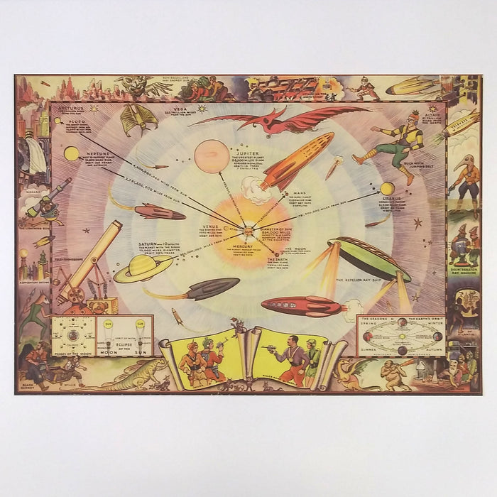 Buck Rogers - Vintage Map Reproduction