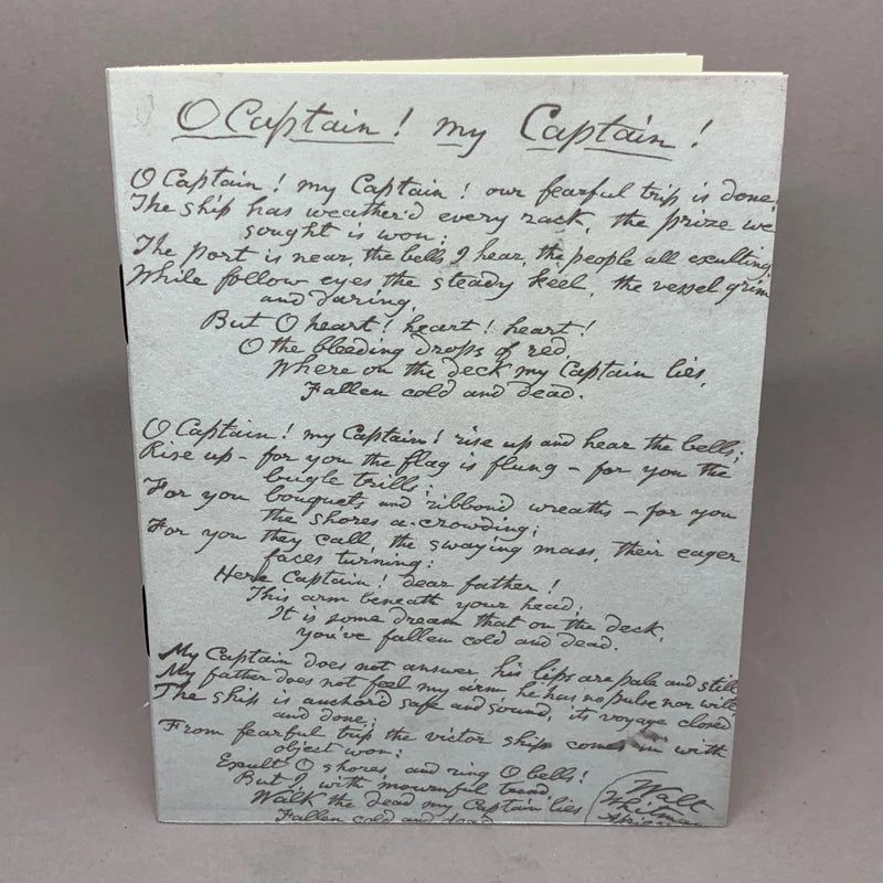 O Captain! - Walt Whitman Pocket Notebook