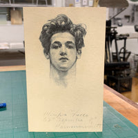 John Singer Sargent - Olimpio Fusco - Charcoal on Laid Paper