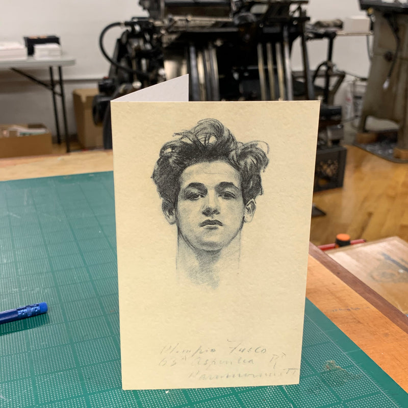 John Singer Sargent - Olimpio Fusco - Charcoal on Laid Paper