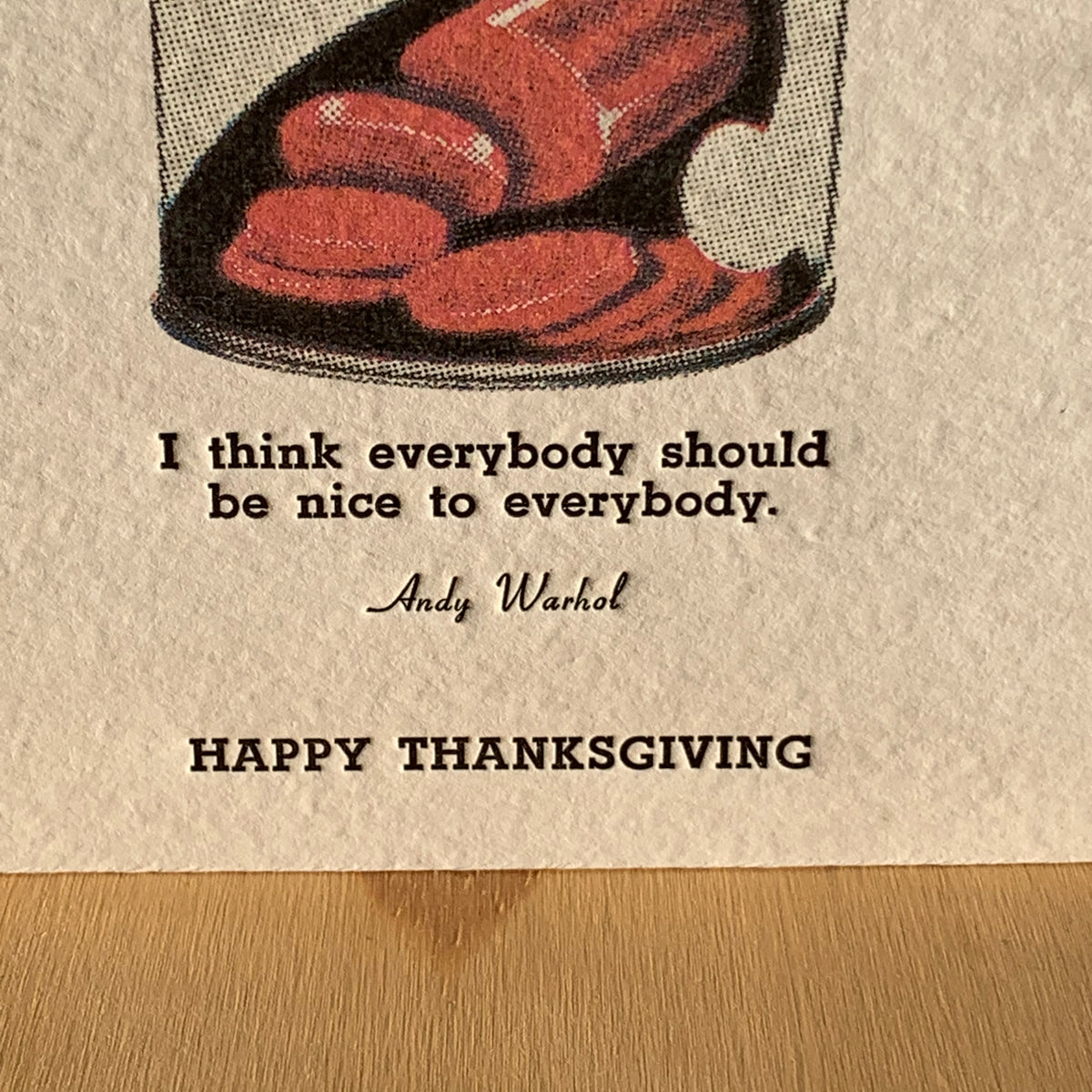 Andy Warhol Cranberry Sauce Thanksgiving