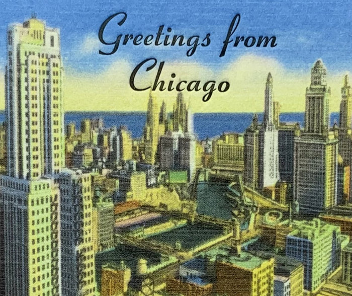 Vintage Chicago Busy Person Card