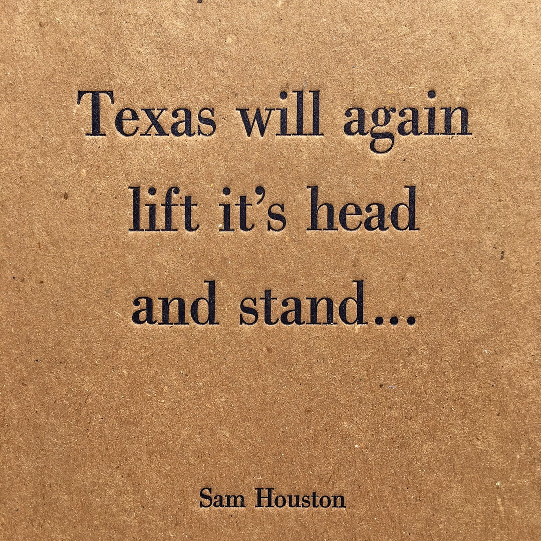 Texas will again lift it's head up.