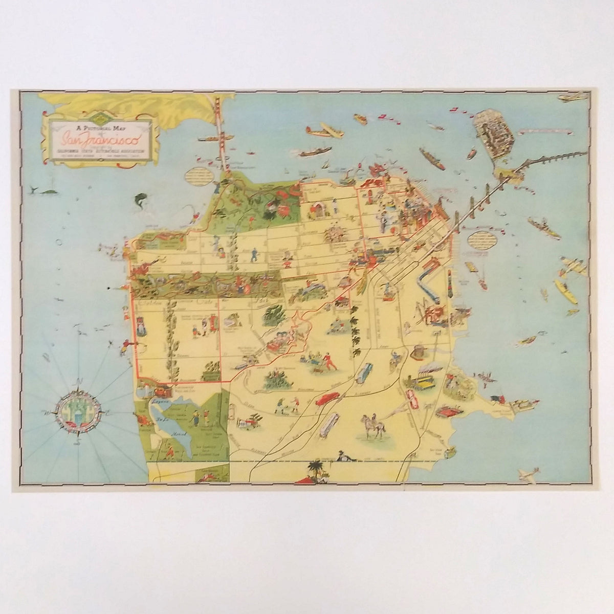 San Francisco Illustrated Map - Vintage Map Reproduction