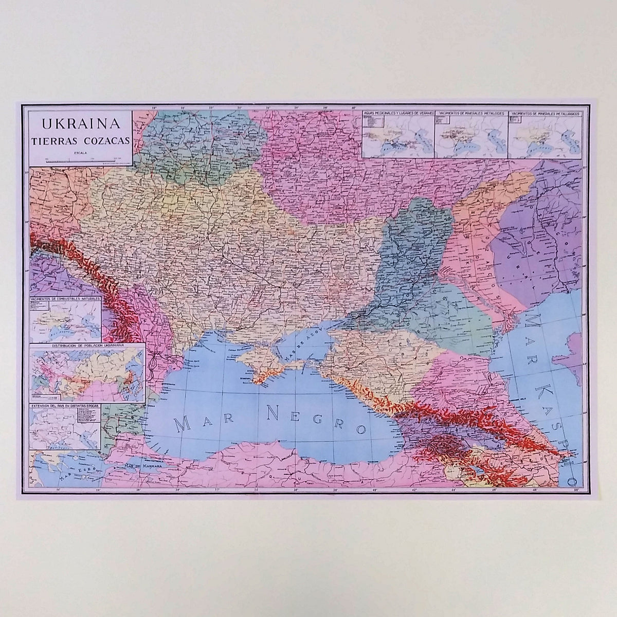 Map of Ukraine - Vintage Map Reproduction