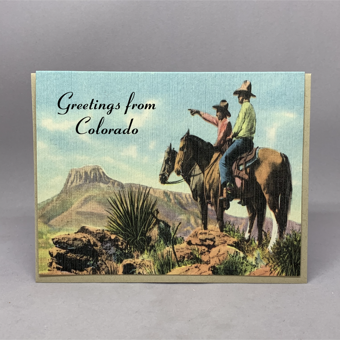 Vintage Cowboys Out West Postcard